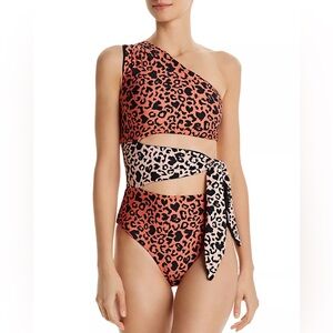 BEACH RIOT Rae One Piece in Baby Pink & Love Red